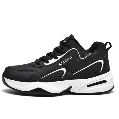 Men Sports Running Shoes Outdoor Walking Soft Casual Sneakers Fashion Designer Leather Sneaker Waterproof Men's Tennis Masculina