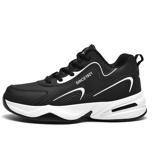 Men Sports Running Shoes Outdoor Walking Soft Casual Sneakers Fashion Designer Leather Sneaker Waterproof Men's Tennis Masculina