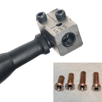 Herramienta de abocardado doble de 3/16 pulg., de metal, manual, para línea de freno, herramienta doble para motocicleta, automóvil, camión, herramienta de abocardado de línea de freno