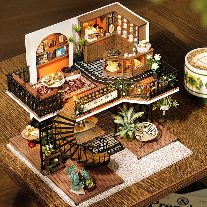 Doll House Handmade 3D Puzzle Making Building Model Kit Production And Assembly Room Toys Wooden Crafts DollHouse Birthday Gifts