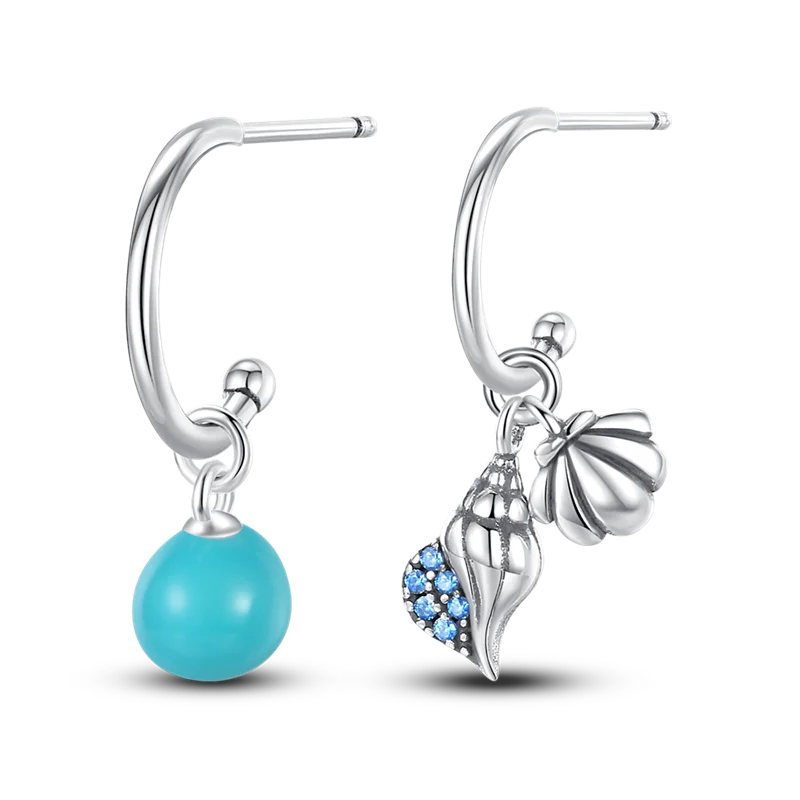 925 prata esterlina brilhante estrela do mar concha brincos jóias para mulheres moda pequeno brinco de prata luxo 2023 novo em