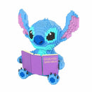 Anime Stitch Building Blocks Angel Scrump Guitar Holding Book Stitch Model Assembled Toys Children's DIY Mini Brick Figure