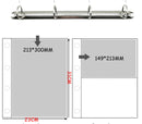 PLRBOK A4 Clear 10 Pcs Photo Album Refill Pages File Protector 4 Hole 6×4 10×15 4 Ring Binder Photocards Postcard Card Notebook