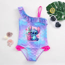 Lilo Stitch Baby Girl Mermaid Fish Scale Print Swimsuit One-Piece Swimwear Toddler Bathing Suit Beach Outfit