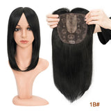 Benehair 14'' 18'' Hair Toppers with Bangs for Women Synthetic 6x6 Top Hairpieces Wigs Long Straight Clip in Hair Extension