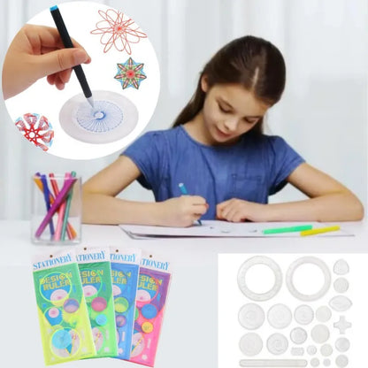 22/4/1PC Spirograph Ruler Drawing Scratch Painting Toys Interlocking Gears Wheels Painting Drawing Accessories Educational Toy