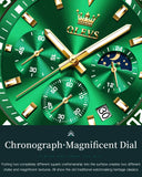 OLEVS 2870 Men's Watch Top Brand Luxury Watch for Men Original Waterproof Stainless Steel Chronograph Moon Phase Date Rota Dial