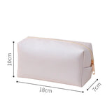 Solid Color Cosmetic Bags for Women Travel Portable Makeup Storage Bag Zipper Toiletry Pouch