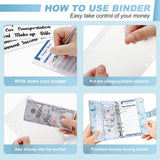 New A6 Budget Plan Notebook Cash Envelope Saving Money 6-Hole Binder for Financial Management A6 Loose-Leaf Notebook Binder