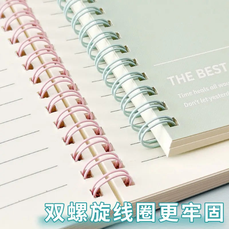 A5 B5 Thickened Spiral Notebooks Perforated Pages Loose-leaf Notebook for Students School Office Stationery Supplies