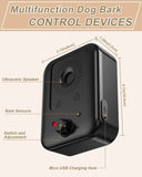 Dispositivo automático antiladridos para el control de ladridos de perros, dispositivo ultrasónico recargable para disuadir los ladridos de perros, para exteriores e interiores.