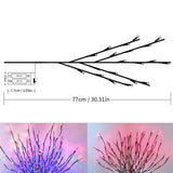 LED Simulated Tree Branch Light Battery Operated 20LEDs Fairy Lights Bendable Willow Branches for Christmas Home Bedroom Decor
