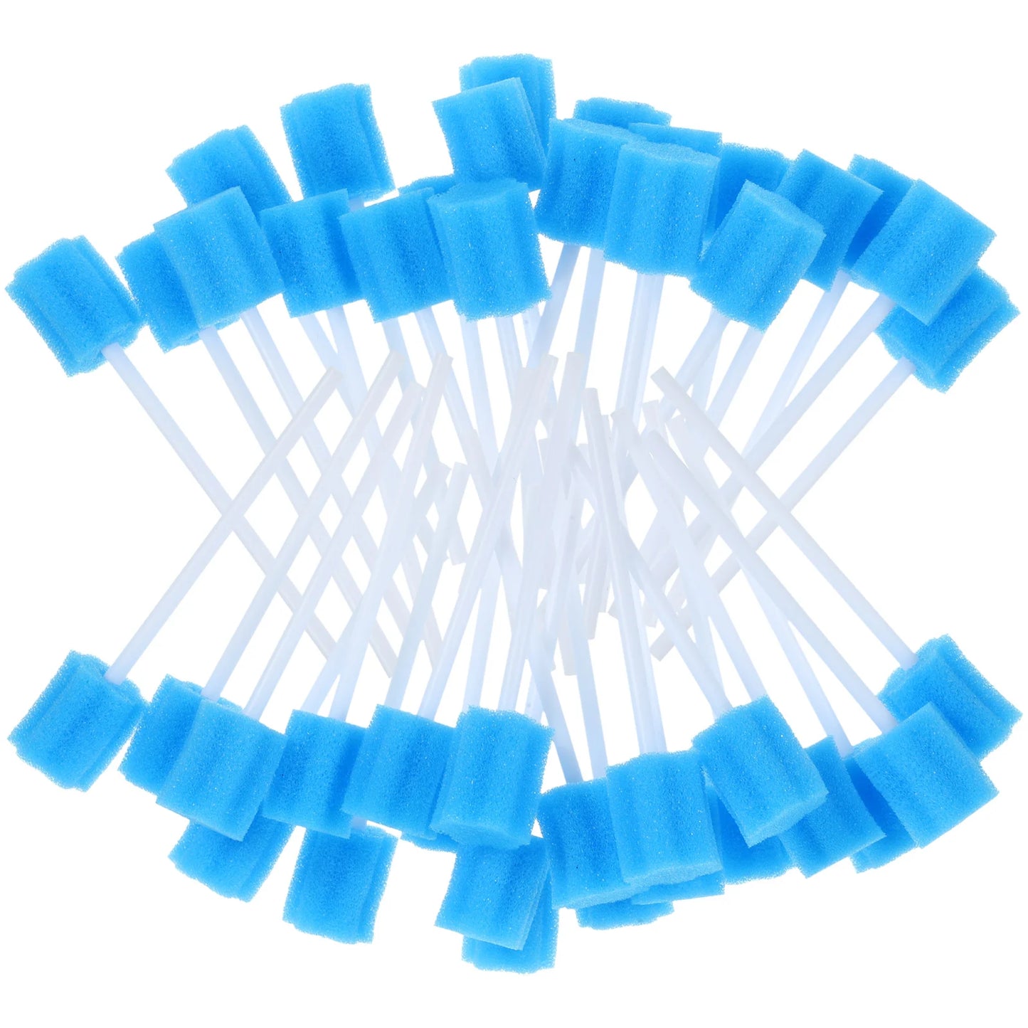 Healifty Goma de bicarbonato 100 unidades descartáveis para cuidados orais esponja formato de dente cotonete de limpeza boca goma