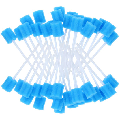 Healifty Goma de bicarbonato 100 unidades descartáveis para cuidados orais esponja formato de dente cotonete de limpeza boca goma