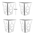4 patas de metal clásicas modernas para muebles, de 10 cm, huecas, geométricas, para sofá, mesa, armario, soporte para pies, herrajes para muebles. 