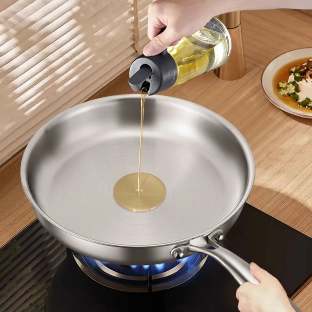 304 Stainless Steel Frying Pan Non-Stick Pan Fried Steak Pot Uncoated Kitchen Cookware For Gas Stove and Induction Cooker