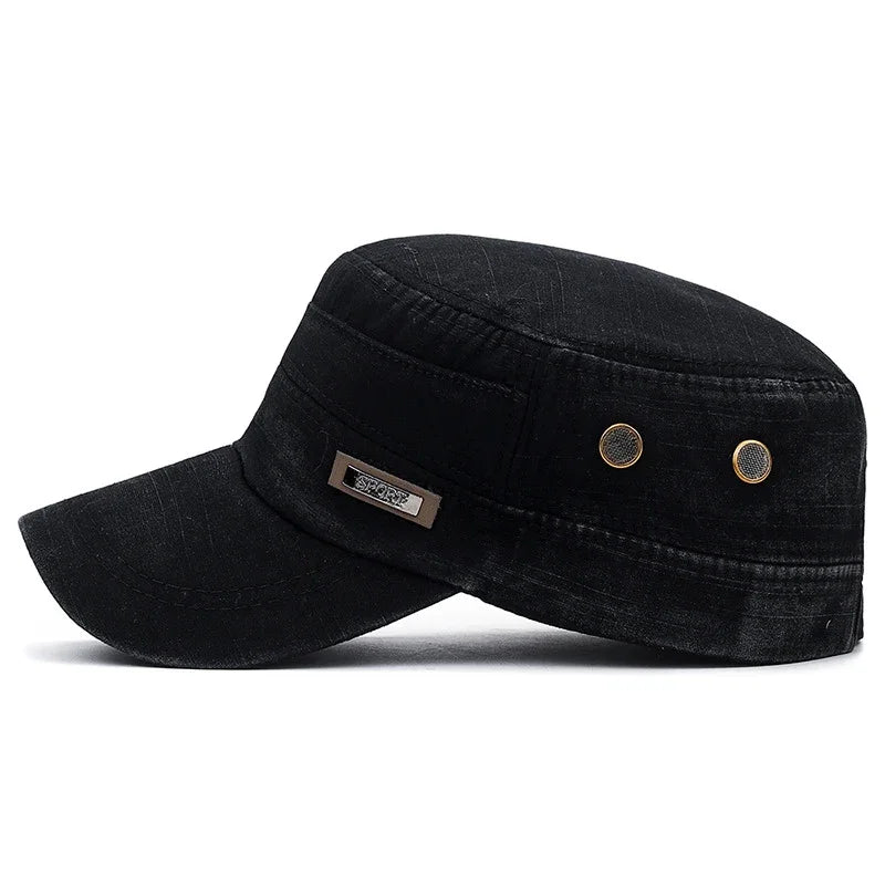 Military Cadet Flat Cap Fashion Clothes Adjustable Snapback Hat Unisex New Fashion Classics Outdoor Casual Sport Baseball Cap