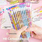 10Pcs/Lot Cute Cartoon HB Pencil With Big Eraser Kawaii Capybara Pony Pencils Student Kids Writing Pen School Stationery Gifts
