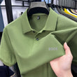 Cotton100% Men's Summer High Quality Short Sleeves Polo Shirt Lapel Button Letter Printing T-Shirt Business Leisure Men Clothing