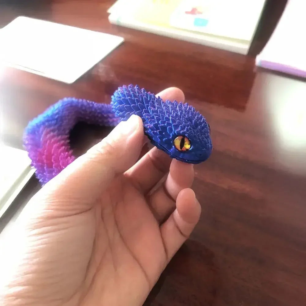 Figuras de serpiente con articulaciones giratorias impresas en 3D, adornos artesanales para el hogar, la oficina, el escritorio, el jardín, el paisaje, etc.