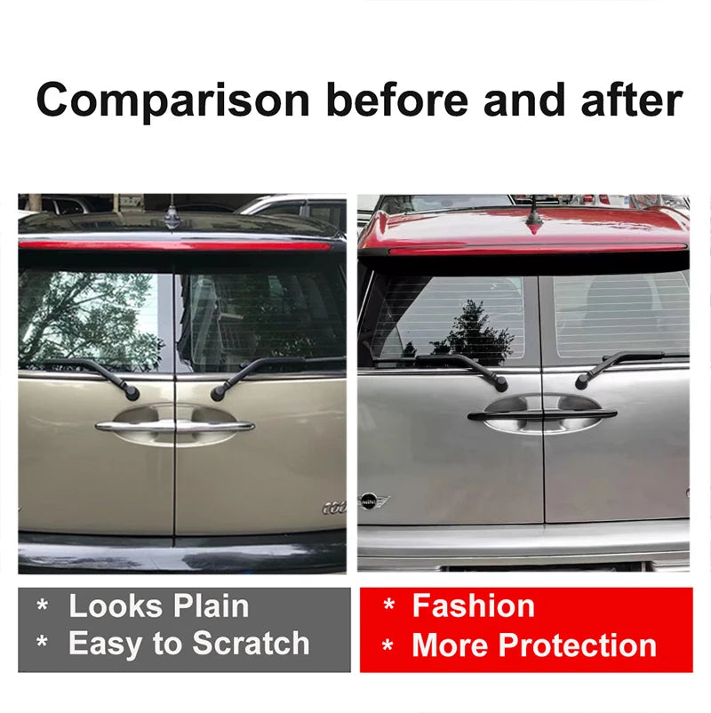 Black For Mini Cooper One D S JCW R55 Clubman 4Doors 2007-2014  Door Handle Covers Stickers Car-Styling Exterior Accessories