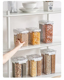 3L Cereal Dispenser Four-Compartment Sealed Container Moisture-Proof Stacked Snack Coffee Grain Storage Box Organizer Kitchen