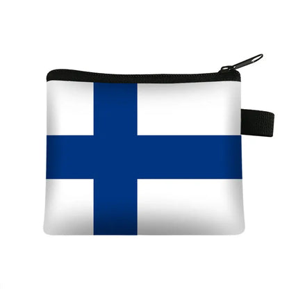 National Flag Print Coin Purses Algeria Spain Haiti Israel Women Wallet Saudi Arabia Men Purse Small Handbag Money Coin Bags