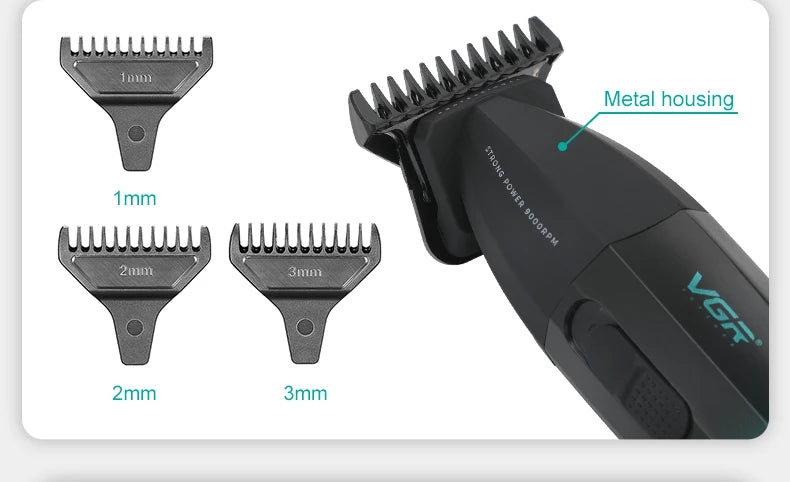 VGR Hair Trimmer Professional Barber Cordless Clipper Electric Hair Cutting Machine Metal Hair Trimmer for Men V-003 V-906 V-308