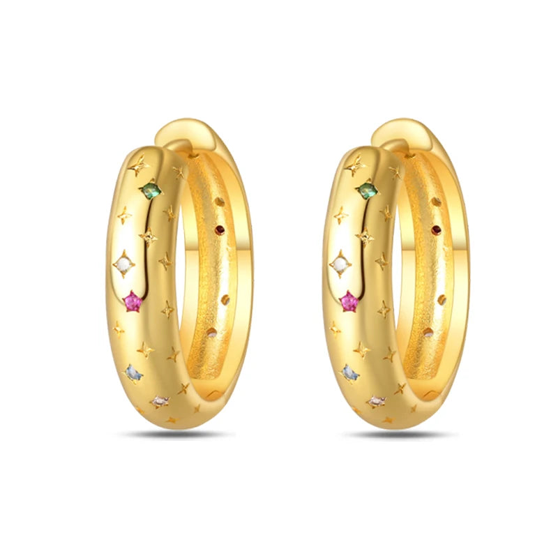Clássico 925 Brincos de Prata para Mulheres, Estrelas, Luas, Pérolas, Abelhas, Argola Dourada, Noivado, Aniversário, Presente Joalheria Fina