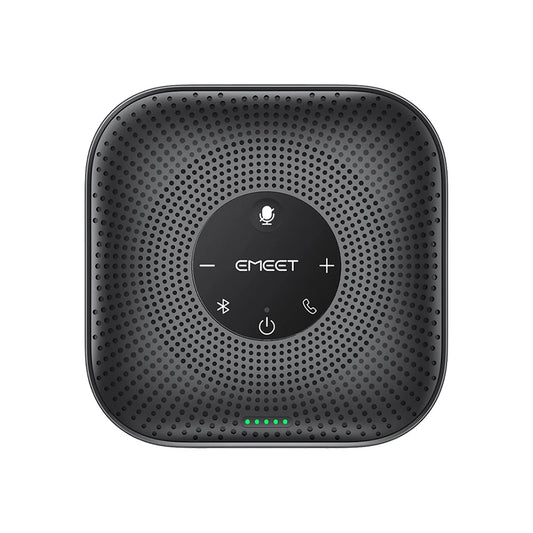 EMEET Speakerphone Wireless Conference Speaker 360° Voice Pickup Meeting Microphone With 4 Noise Cancelling Mics for Office/Home