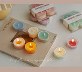 4pcs Handmade Tea Light Scented Candle Aromatherapy Soy Wax Candles Wedding Birthday Candle Party Home Decoration Photo Props