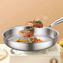 304 Stainless Steel Frying Pan NonStick Pan Fried Steak Pot Uncoated Kitchen Cookware For Gas Stove and Induction Cooker
