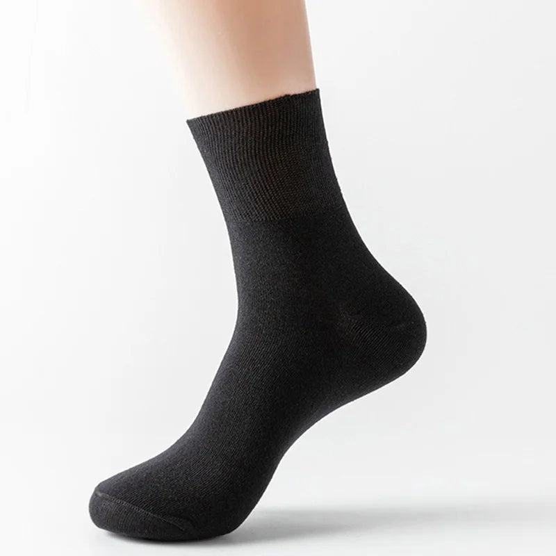5 Pairs Plus Size EUR 45-50 Prevent Varicose Veins Socks Mens Diabetics Patients Cotton Loose Mouth Sock Man Women Comfort Meias