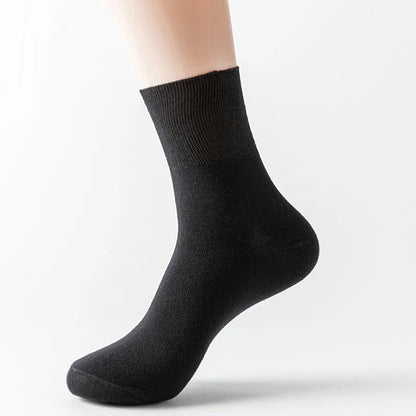 5 Pairs Plus Size EUR 45-50 Prevent Varicose Veins Socks Mens Diabetics Patients Cotton Loose Mouth Sock Man Women Comfort Meias