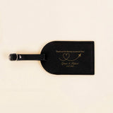 Personalized Leather Monogrammed Luggage Tag Couple Travel Baggage Label Tags Wedding Custom Best Friend Gift Bridal Shower Gift