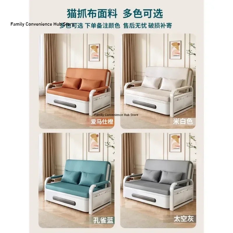 Sofa bed folding dual-purpose small apartment Internet celebrity living room furniture multi-function single and double retra