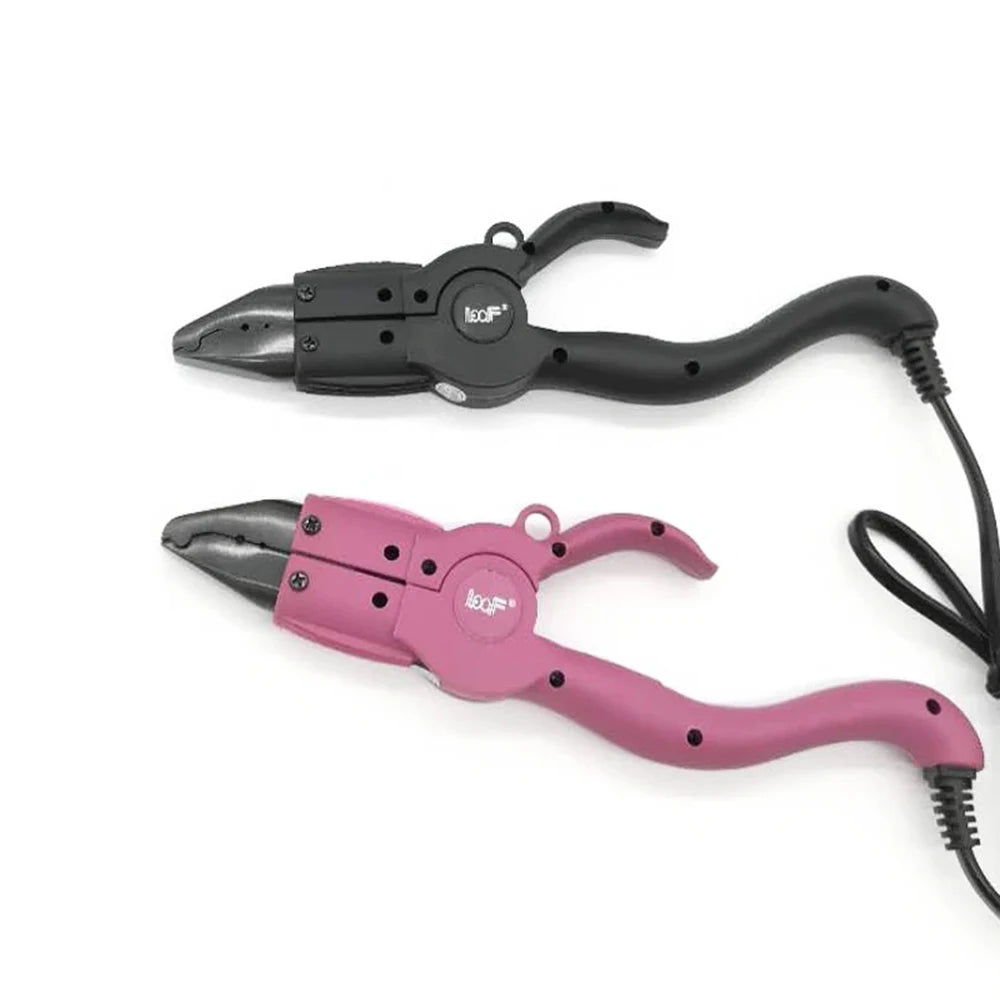 No.4 ajustar temperatura conector de fusão de extensão de cabelo/extensão de cabelo ferro de fusão eua plug 110v preto cor rosa conector de cabelo