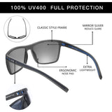 ZENOTTIC Polarized Sunglasses for Men Shades Lightweight TR90 Frame UV400 Protection Square Outdoor Travel Driving Sun Glasses