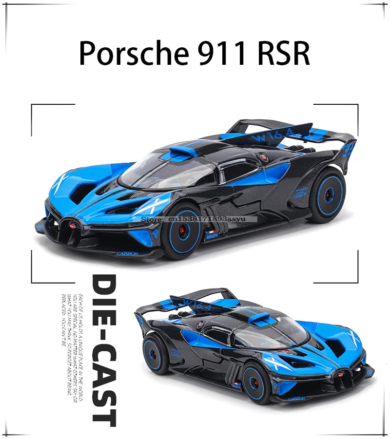 Bburago 1:43 Toyota GR Yaris Porsche Lamborghini SC63 Alloy Luxury Vehicle Diecast Pull Back Cars Model Toy Collection Gift