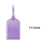High Quality PU Leather Luggage Tags Anti Loss Durable Suitcase Address Label Creative Baggage Boarding Bag Tag Women