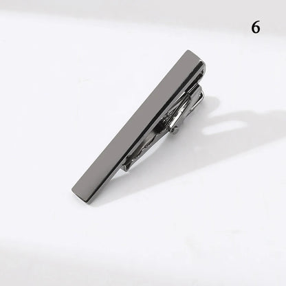 New Metal Silver Color Tie Clip For Men Wedding Necktie Tie Clasp Clip Gentleman Ties Bar Crystal Tie Pin For Men's Accessories