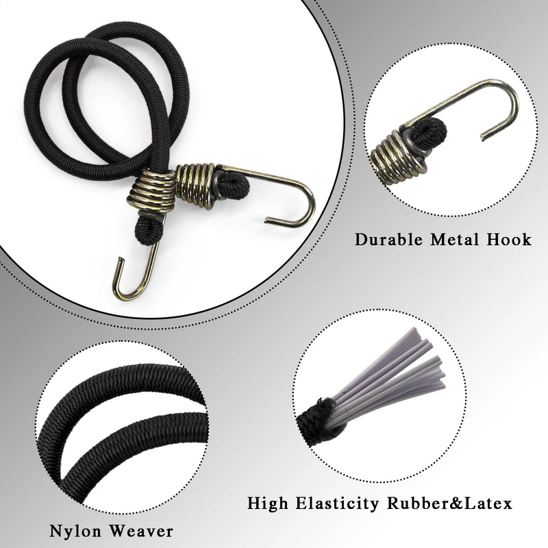 5/10PCS Luggage Strap Elastic Strap Fixed Elastic Cord Socket Fixed Small Hook 4mm Latex Mini Rope Camping Accessories