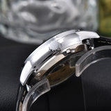 Orient Sun & Moon Semi Skeleton Automatic Watch Men's White Dial Black Leather Strap Sapphire Crystal 50M Water-Resistant Dress Watch