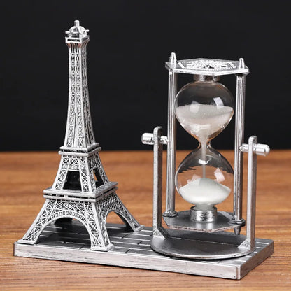 Creative Retro Iron Tower Hourglass Office Desktop Decoration Ornament Furniture Placement and Decoration for Home Decorations