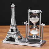 Creative Retro Iron Tower Hourglass Office Desktop Decoration Ornament Furniture Placement and Decoration for Home Decorations