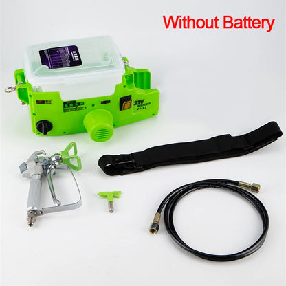 Máquina mal ventilada do pulverizador da pintura da mochila 1.7l 21v pistola elétrica portátil pintura doméstica pulverização recarregável para revestimento