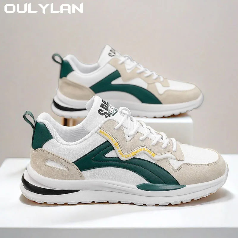 Oulylan Lightweight Running Shoes For Men 2024 Designer Mesh Casual Sneakers Lace-Up Male Outdoor Sports Tennis Shoe