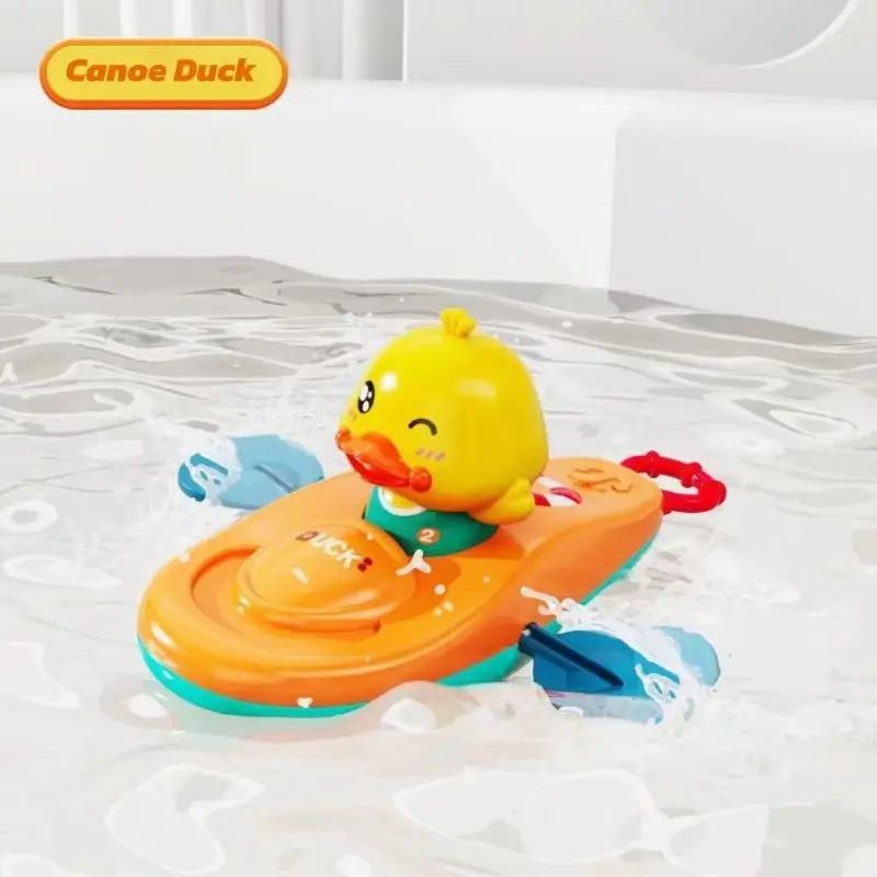 1 Pc Little Yellow Duck Kayak Toy Swimming Pool Bathroom Toy Classic Water Toy Cute Bath Toys Cartoon  Little Yellow Duck Boatin
