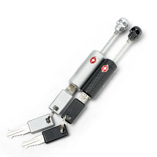 Skull Shape Luggage Lock High Security TSA Overseas Customs Clearance Code Lock Anti-Theft Combination Padlock with Steel Cable