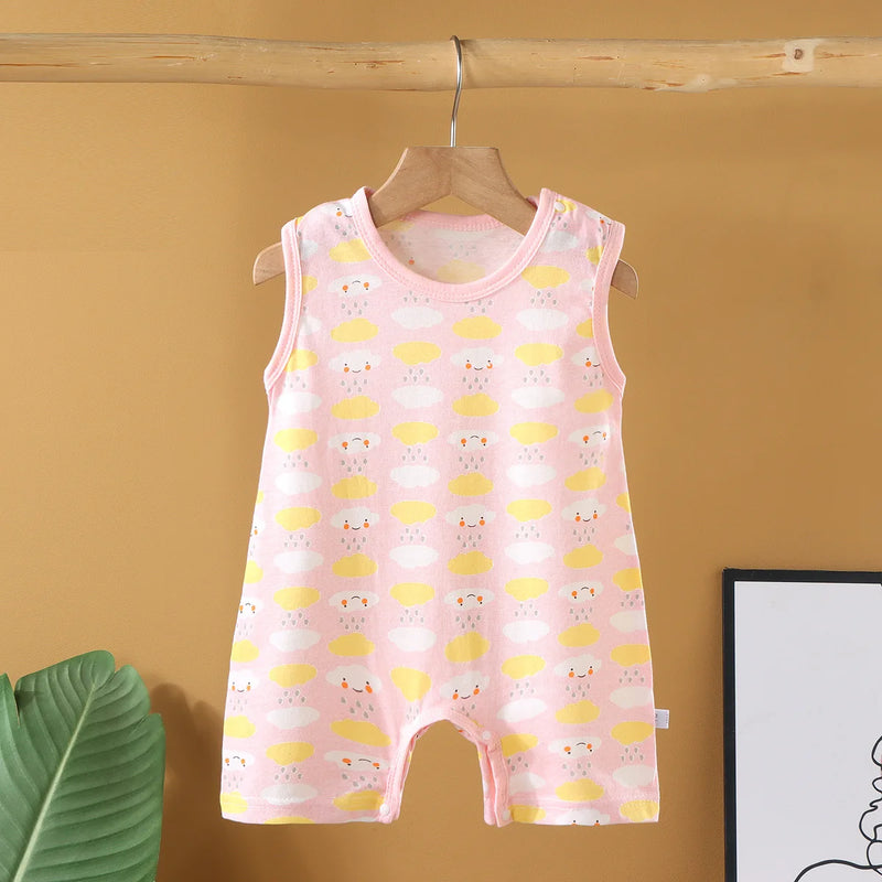 New 2025 Soft and Lightweight Cotton Baby Crawling Clothes for Boys Girls Aged 1-20 Months Children Romper Kids Homewear